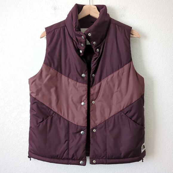 The North Face Women's Sylvester Vest Purple Color Block Retro Puffer Small EUC - Picture 6 of 10